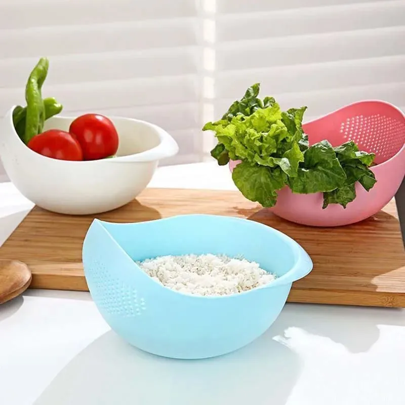 米とぎフィルター豆ストレーナーバスケットザルプラスチックふるい果物野菜ボウル水切りクリーニングツールホームキッチンツール