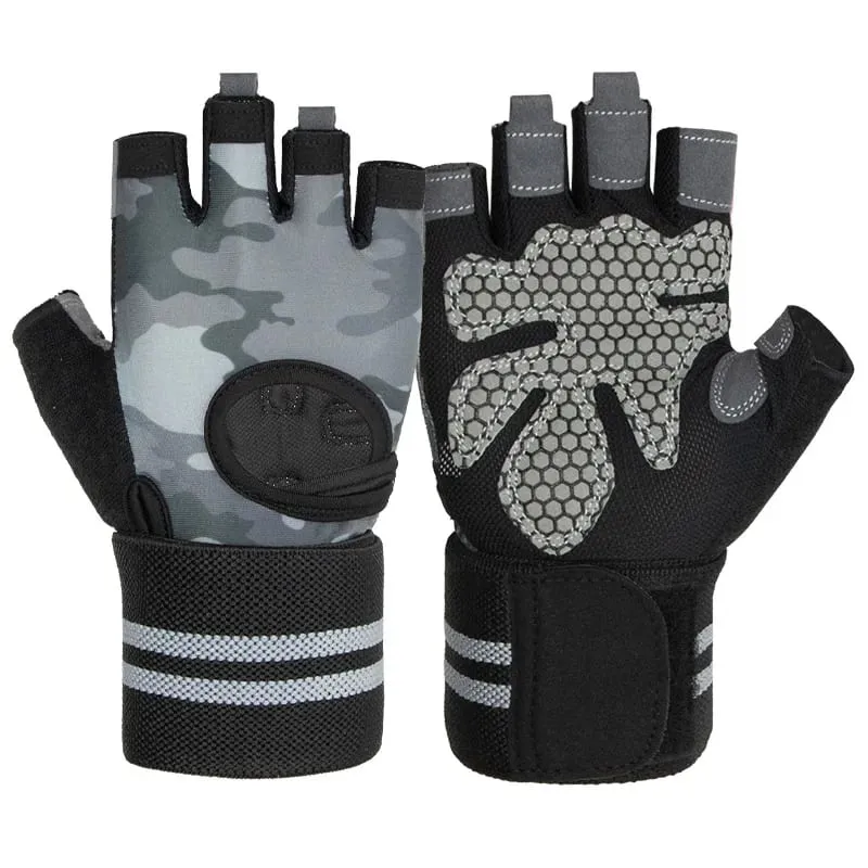 Anti Slip Shock Breathable Half Finger Gloves Breathable Cycling Gloves Fitness Gym Bodybuilding Crossfit Exercise Sports Gloves — image 16