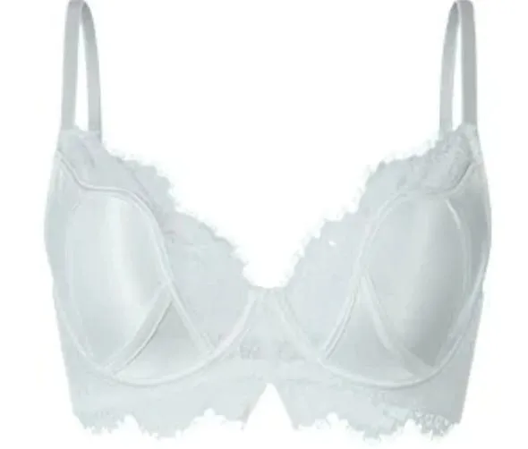 Women Non Wired French Lace Minimizer Bra Full Cup Push Up Anti Sagging Thin Soft Daily Wear Sexy Satin Lingerie S-XL — image 10