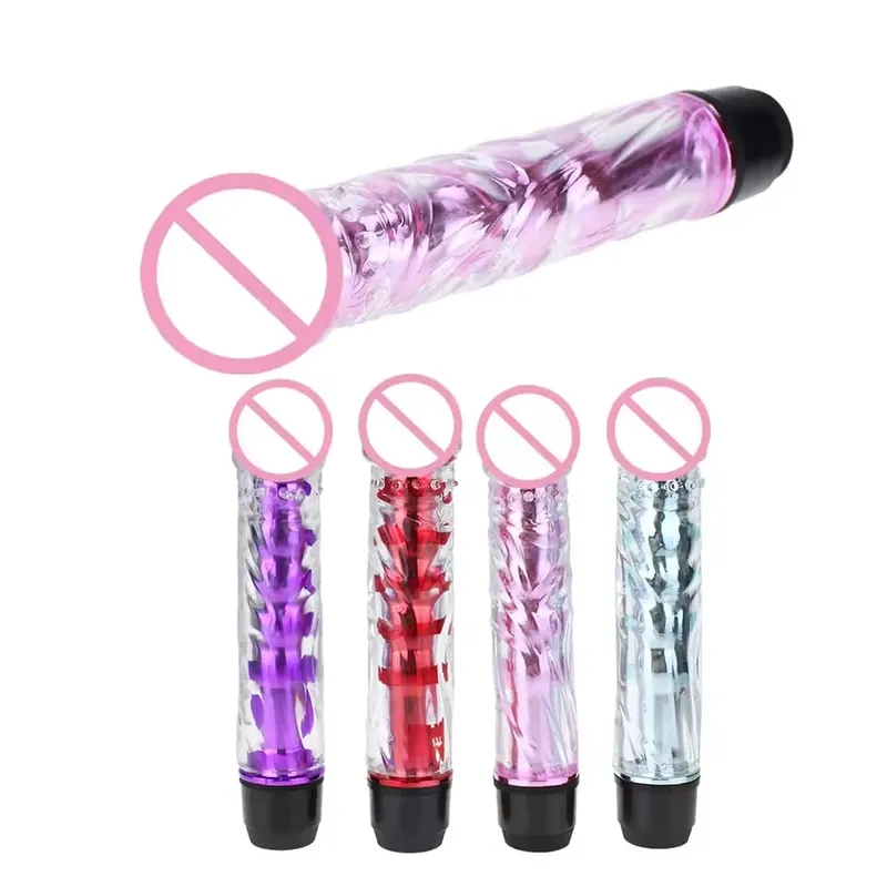 Small Bald Vibrators G-Spot Vibrator for Women Realistic Jelly Dildo with Thorn Dragon Beard Clitoris Stimulator Adult Sex Toys — image 2