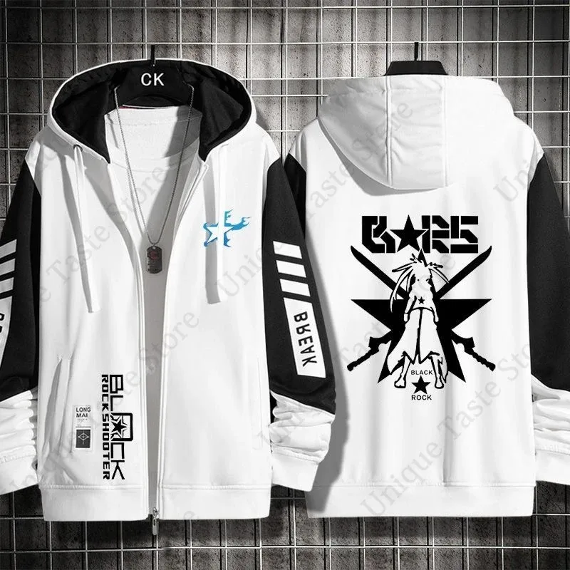 BLACK ROCK SHOOTER Hoodies Anime Cartoon Kuroi Mato Print Sweatshirt BLACK ROCK SHOOTER Merch Men Women Autumn Zipper Hoodie — image 5