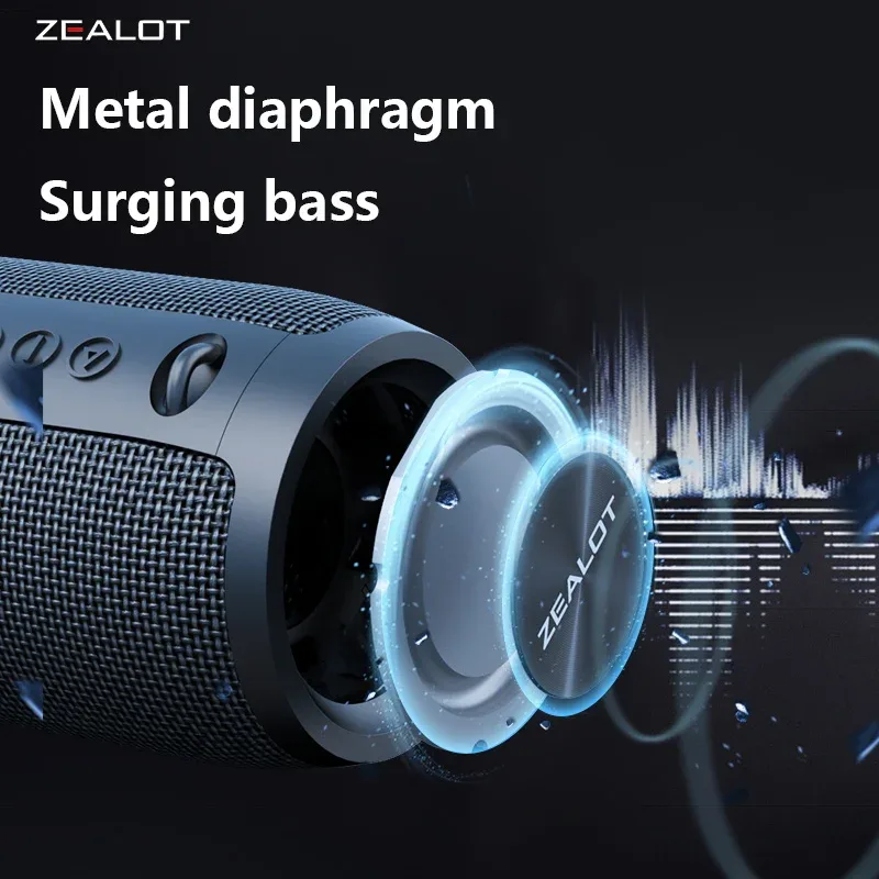 S51 Pro 40W trådlösa högtalare Utomhus Bärbar Subwoofer Högtalare 5200mAh Batteri 24 timmars speltid Hög stereo. — image 4