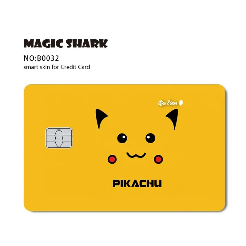 Maigc Shark Cute Pokemons Mewtwo Eevee Pikachu Gengar Sticker Film Cover for Debit Credit Card No Fade — image 22