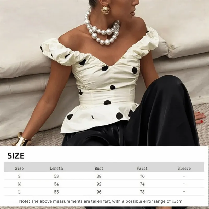 Slim Deep V Neck Polka Dot Tank Top Off-shoulder Ruffled Sleeveless Silk Vest Backless Lace Camis Female