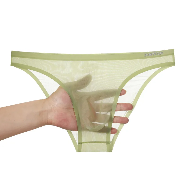 Seamless Quick Drying Men Briefs Underwear Solid Color Ice Silk Ultra-thin Underpants Sexy Breathable 3D Pouch Panties Undies — image 34