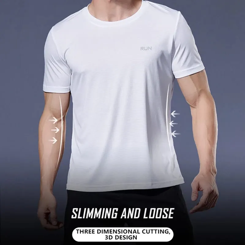 Men's Quick Dry Sports T-Shirt Short Sleeve Breathable Moisture Wicking Lightweight Gym Running Workout Top — image 3