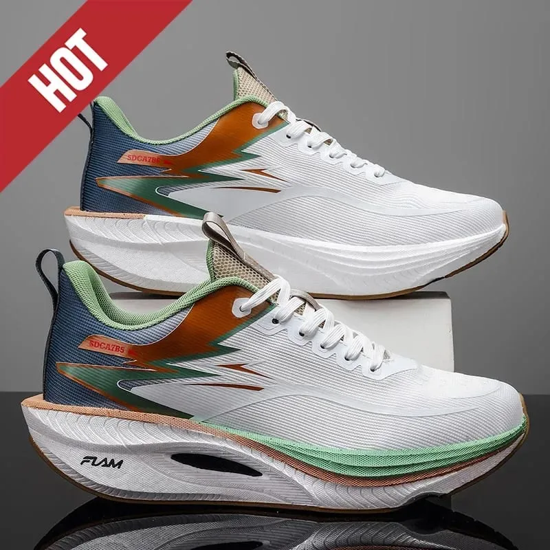Men Women Carbon Plate Air Cushion Marathon Running Shoes Breathable Lightweight Outdoor Racing Training Sports Sneakers Walking — image 9