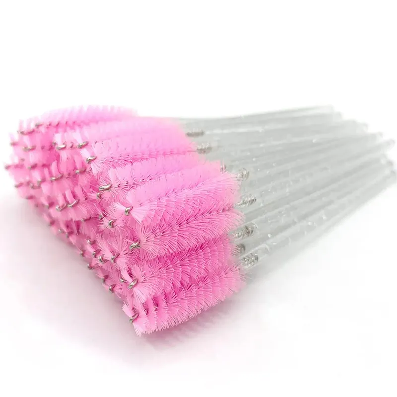 Disposable Eyelashes Brushes Crystal Diamond Handle Lash Brush Eyebrow Mascara Wands Eyelash Extension Supplies Makeup Tools