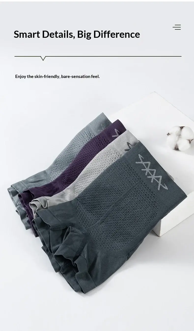 1pcs Elastic Underwear Men's Boxer Shorts Seamless Underpants Soft Panties Sexy Slim Lingerie Snug Moisture-wicking Trunks