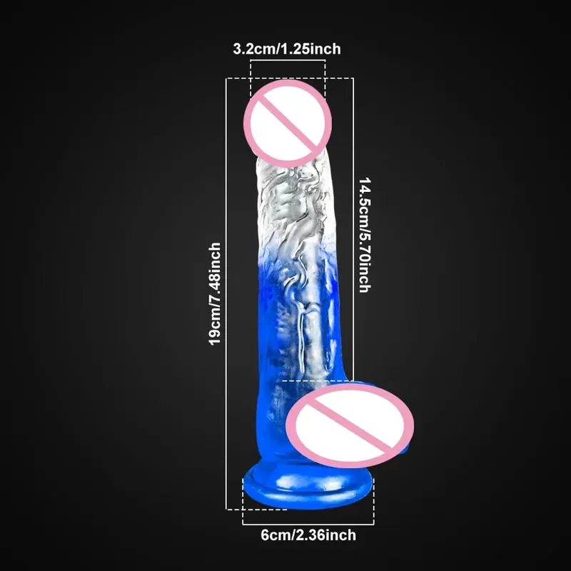 4 Sizes Transparent Soft Jelly Dildo Realistic Fake Dick Penis Sucker Butt Plug Sex Toys for Woman Men Vagina Anal Sex Toys — image 13