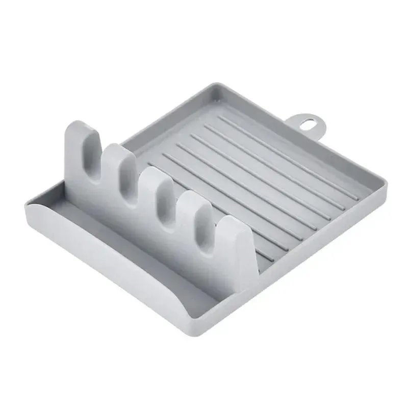 Tempat Tutup Panci Mendukung Sendok Penutup Panci Sandaran Spatula Berdiri untuk Peralatan Dapur Nyaman Aksesori Alat Organizer Kompor — image 12