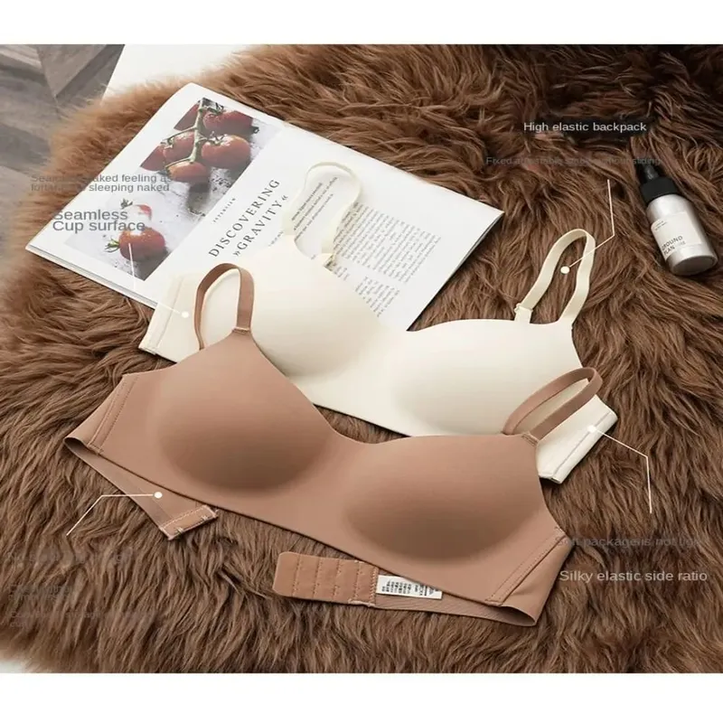 Soft Comfort Wireless Bra Thin Cup Breathable Fabric Seamless Bra Elastic Material Elastic Tube Top Bras Lingerie Beauty — image 2