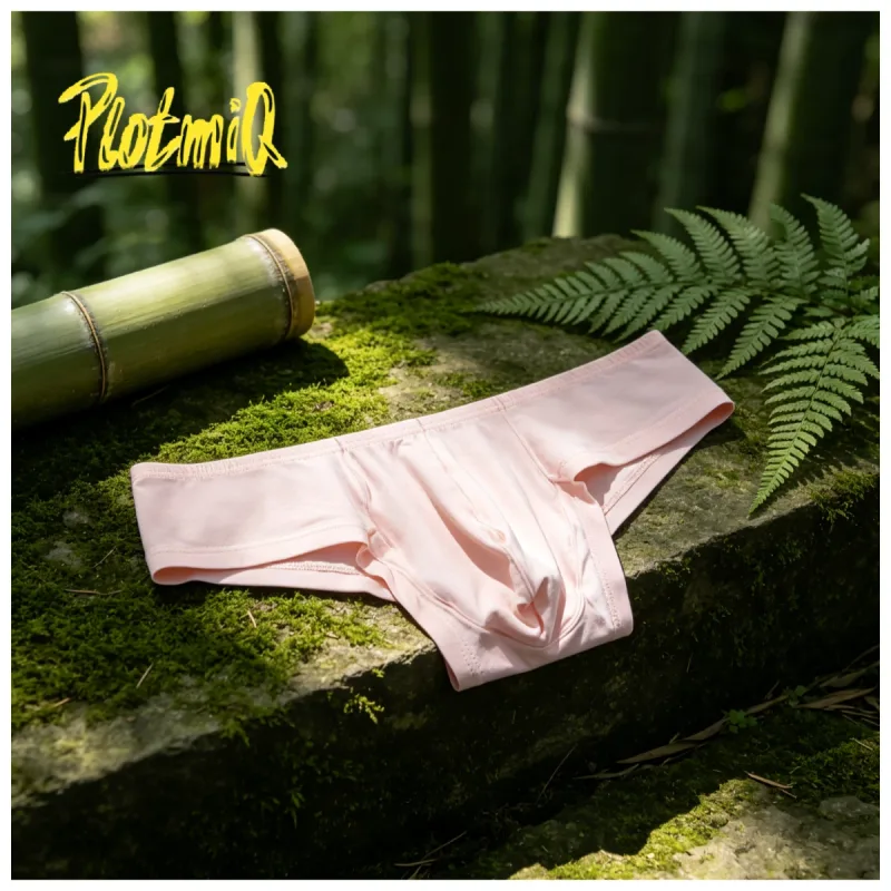 2PCS Low Rise Comfort Men Cotton Briefs Pink Soft Fabric Wide Waistband 3D Support Pouch Moisture Friendly Mens Underwear — image 1