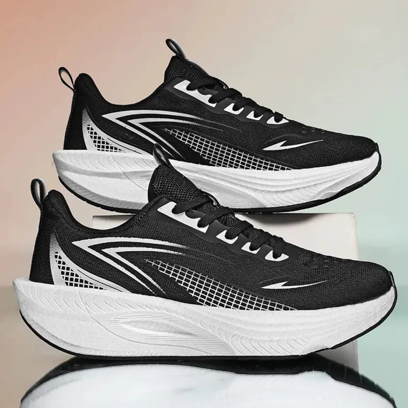 Carbon Plate Marathon Running Shoes Men Air Cushion Breathable Lightweight Shock Absorbing Non Slip Athletic Sneakers — image 3