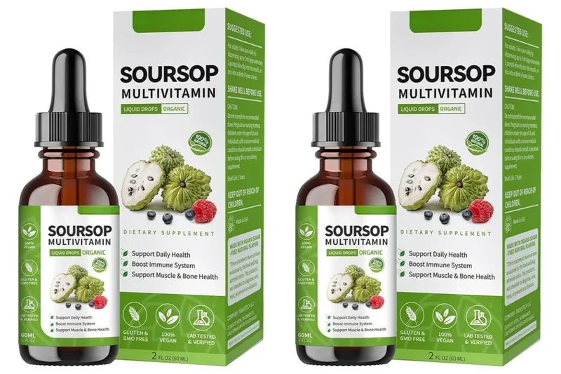Soursop Liquid Drops Herbal Extract Plant Based Supplement with Soursop Fruit and Leaf Blend Daily Wellness Formula Vegan — image 8