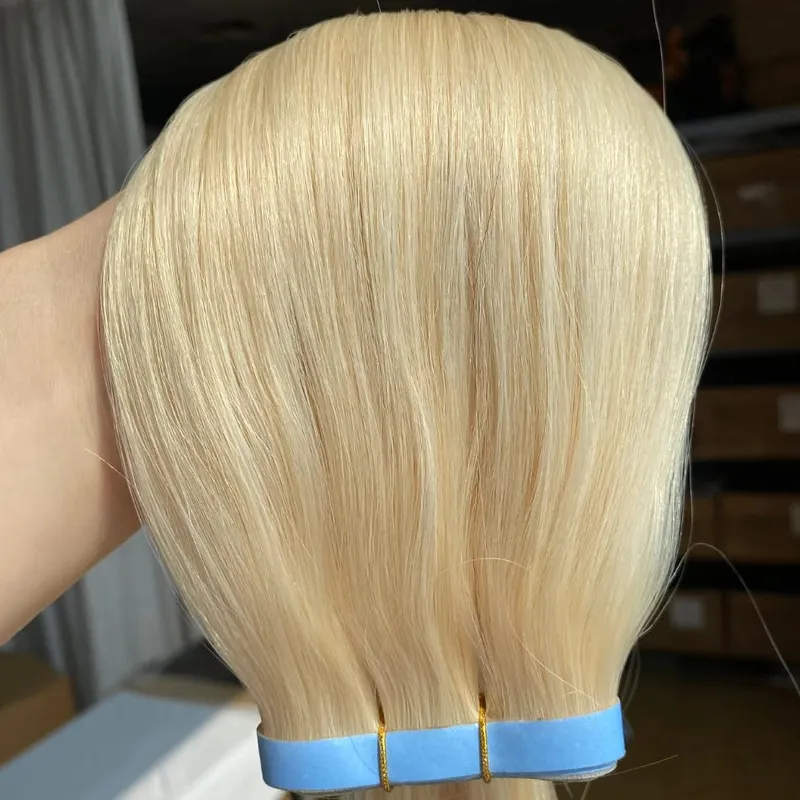 Tape In Weft Hair Extensions Human Hair 50g Injected PU Long Weft Tape In Hair Extensions Real Human Hair Seamless Tape ins Weft — image 11