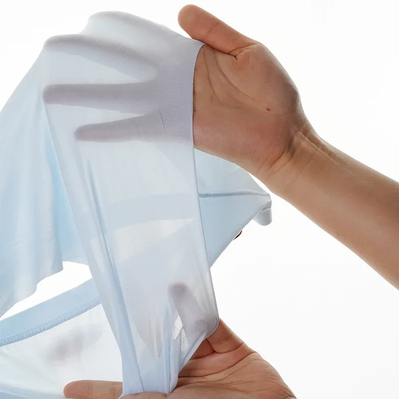 4pcs Men's Ice Silk Briefs Summer Transparent Seamless Sexy Quick-drying Trendy Breathable Underwear Ultra-thin Panties — image 11