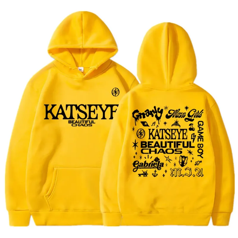 Kpop Katseye Güzel Kaos Albümü Turu Kapüşonlular Moda Retro Harajuku Erkek Kadın Spor Polar Büyük Boy Eşofman Streetwe... — image 8