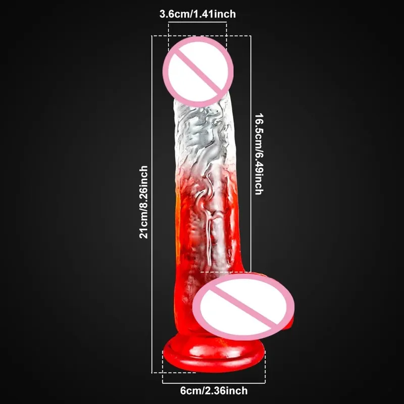 4 Sizes Transparent Soft Jelly Dildo Realistic Fake Dick Penis Sucker Butt Plug Sex Toys for Woman Men Vagina Anal Sex Toys — image 17