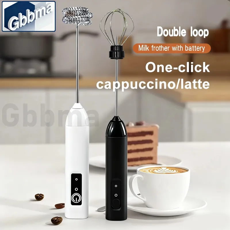 Rechargeable Electric Egg Beater na May Stand Bracket 3 Bilis Adjustable Hand Whisk Drink Mixer Milk Frother para sa Kape — image 2