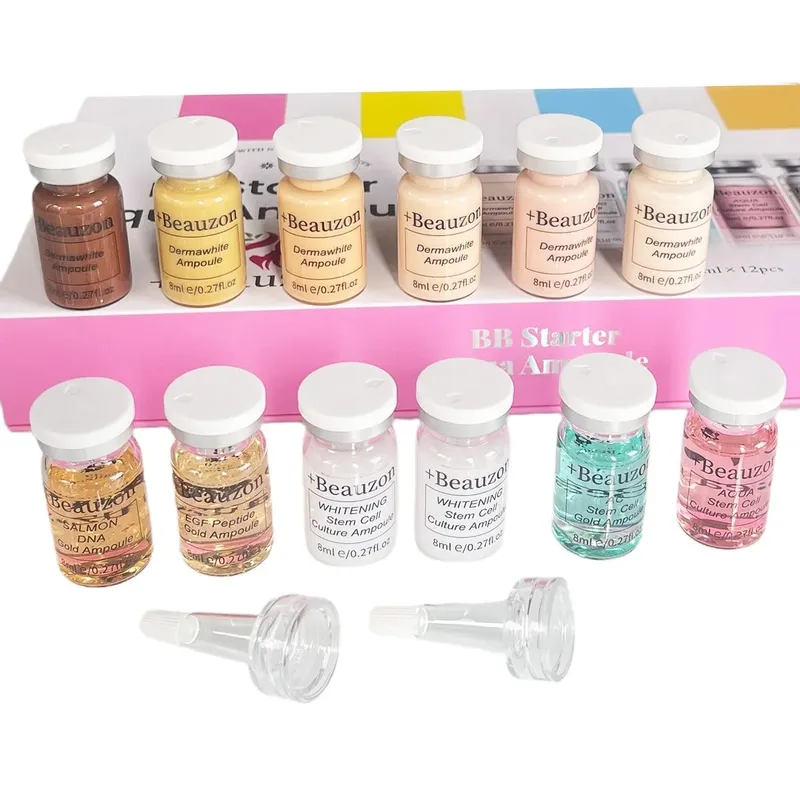 8ml บีบีครีม Hyaluronic Acid Facial Glow Serum Ampoule Essence Peptide Moisturizing Foundation Skin Rejuvenation Care Beauzon — image 2