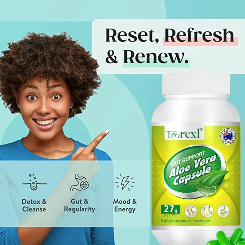 Produkty na hubnutí pro muže a ženy Aloe Vera Veganské kapsle na snížení chuti k jídlu — image 4