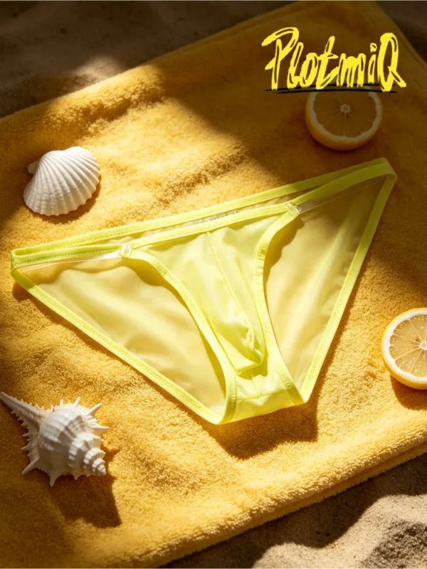 1PCS Mens Thin Mesh Thong See Through Breathable Summer Style U Pouch Male Brief Underwear