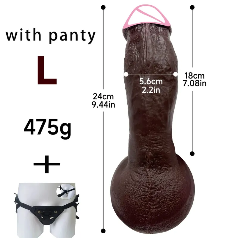 Consolador grueso realista para hombres y mujeres, pene de silicona, pene grande, tapón Anal, juguete sexual para hombres y mujeres Gay, 3 tamaños, sensación de piel suave, realista y grueso — image 14