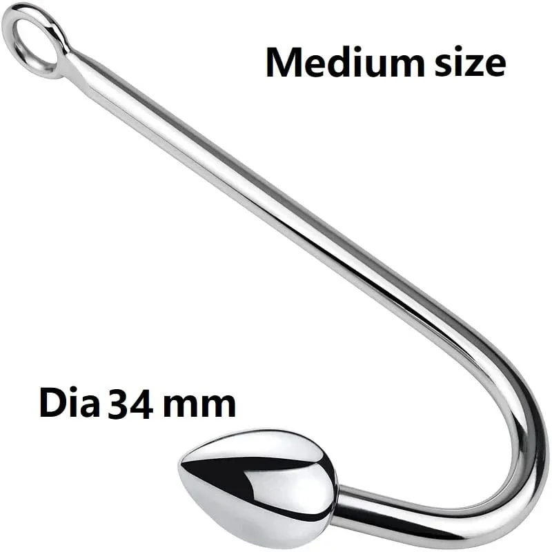 Klein mittel groß 3 Kugeln Set Metall Analhaken Perlen Kopf Butt Plug Dilatator Prostata Massagegerät Einsatz BDSM Sexspielzeug für Männer