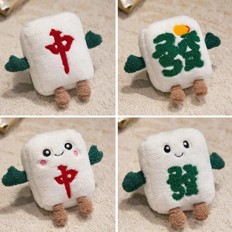 Funny China Mahjong Series Plush Toys Cozy Cotton Cartoon Throw Pillow Back Cushion Children Game Props Creative Home Decor — image 9