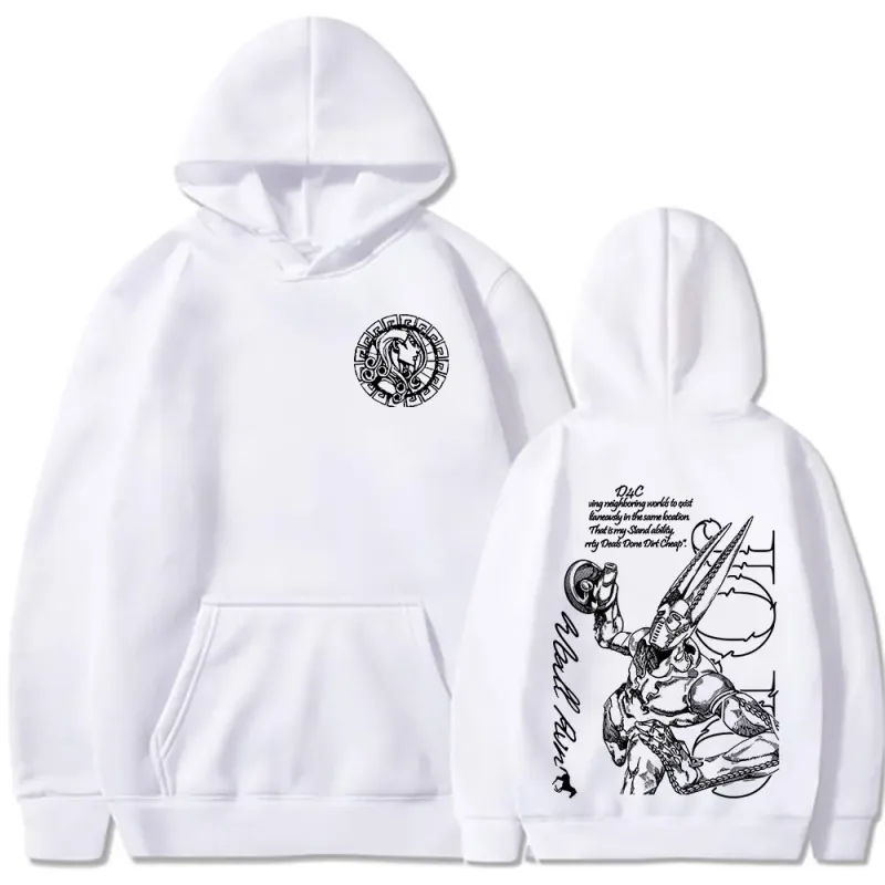 Anime Jojo Bizarre Adventure STEEL BALL RUN D4C Funny Valentine Hoodies Men Women Clothing Fashion Pullover Oversized Sweatshirt — image 2