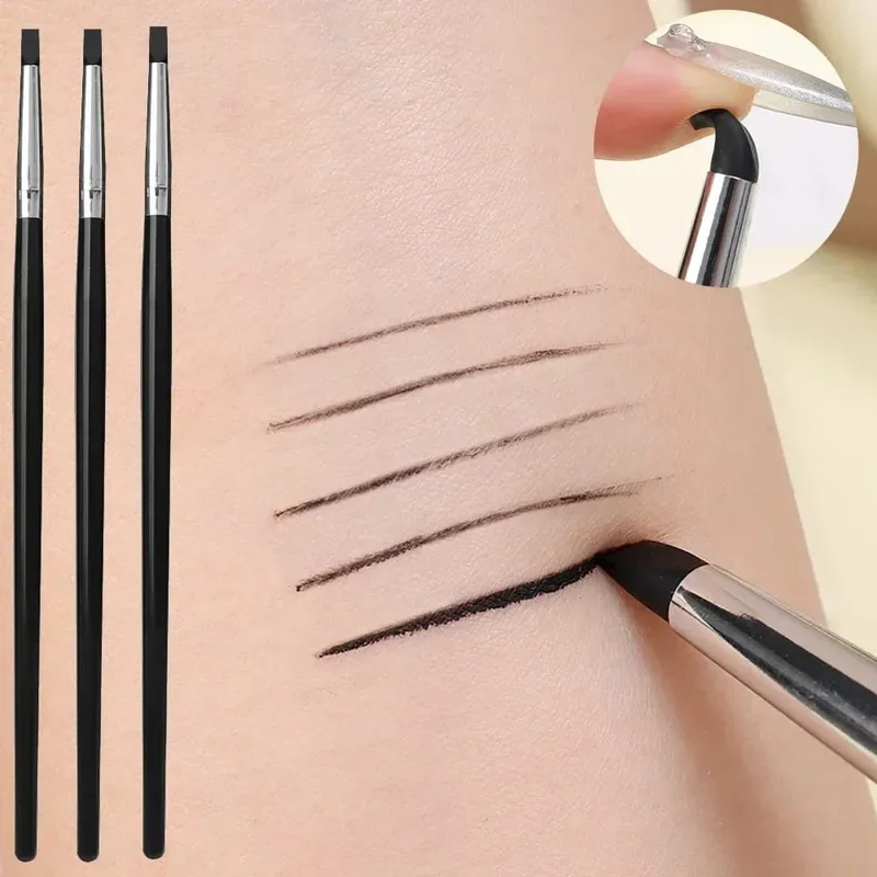 Escova de delineador de silicone lâmina multiuso sobrancelha batom pincéis fáceis de usar caneta de pintura de unhas olhos moldar ferramentas de modelagem