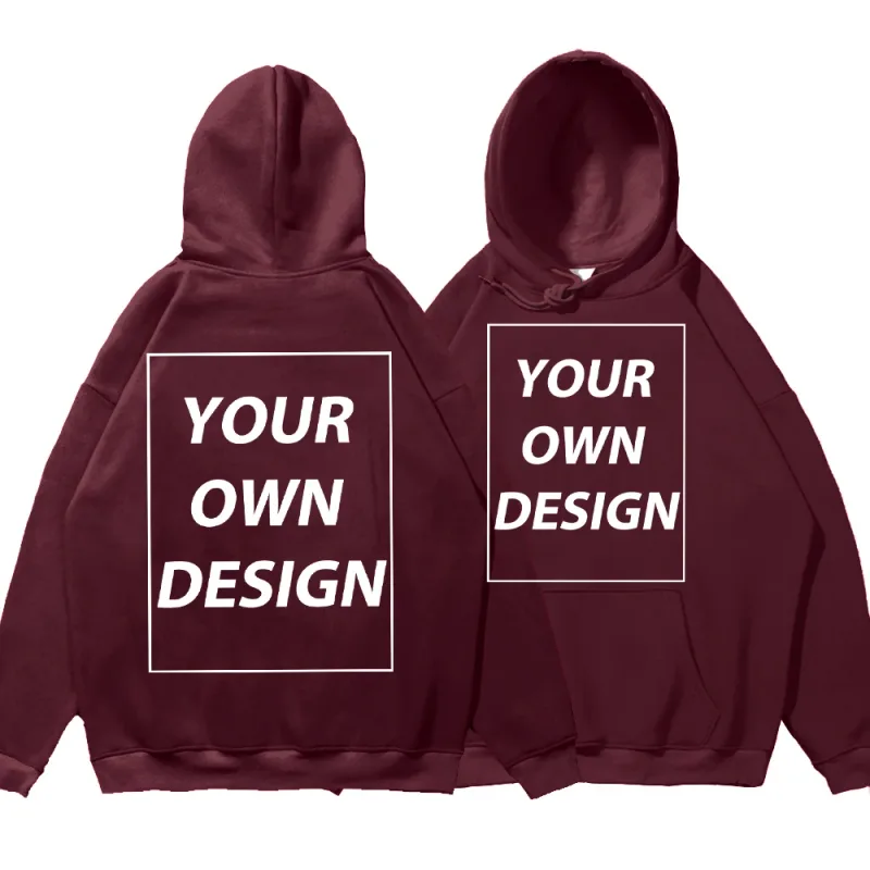 Cetakan DIY Tersuai Lelaki Wanita Hoodies Musim Gugur Musim Sejuk Kasual Pullover Klasik Pakaian Jalanan Selesa Mudah Pakaian Sukan Lembut Hangat