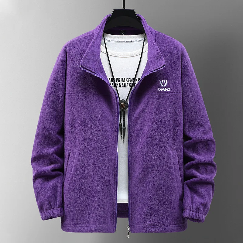 Large Size 12XL Men's Polar Fleece Jacket Stand Collar Zip Up Windbreaker Male Autumn Winter Extra Big Plus 6xl 7xl 8xl 9xl 10xl