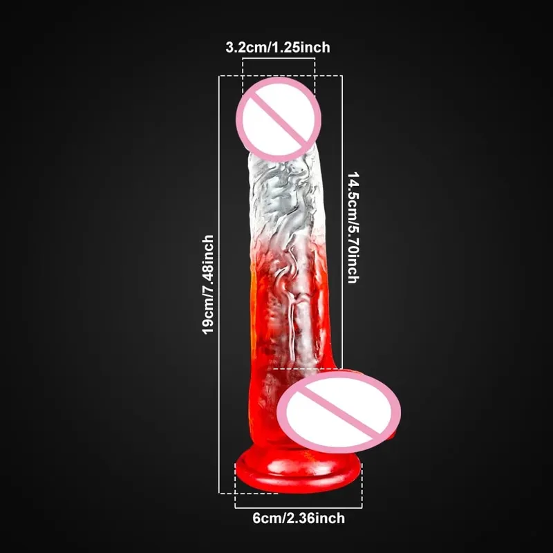 4 Sizes Transparent Soft Jelly Dildo Realistic Fake Dick Penis Sucker Butt Plug Sex Toys for Woman Men Vagina Anal Sex Toys — image 11