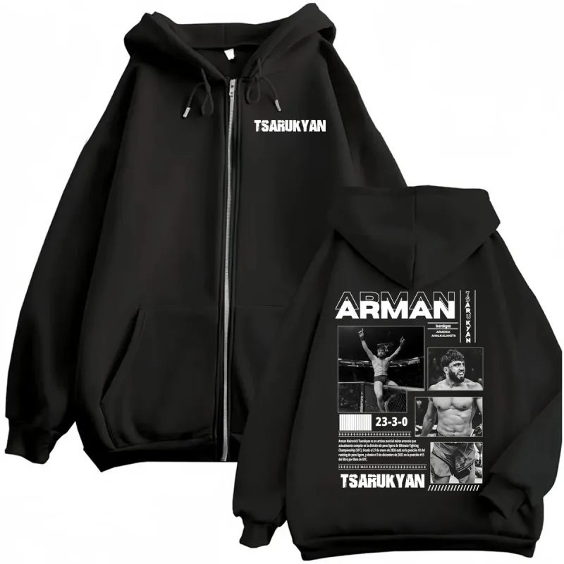 Arman Tsarukyan Ahalkalakets Fan Gifts Sweatshirt Jacket Men's Clothing Classic Zip Up Hoodies Casual Long Sleeve Cardigan Coats — image 1