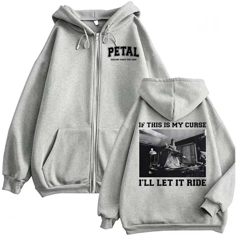Ariana Grande Petal Core If This Is My Curse Zipper Hoodies Men Women Fashion Classic Jacket Sweatshirt Long Sleeve Zip Up Coats — image 5