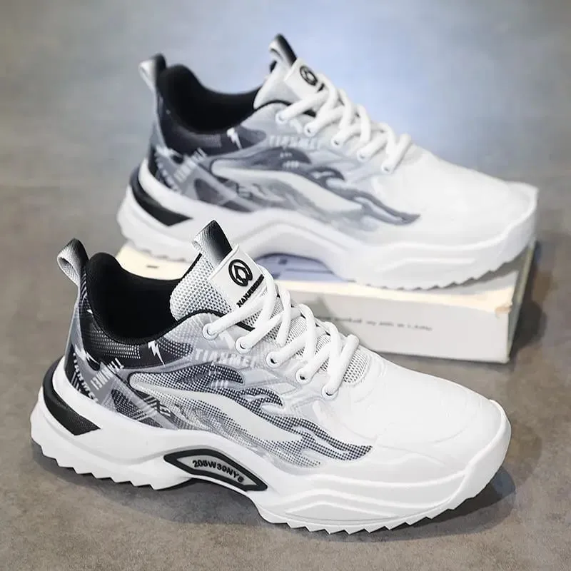Free Shipping Men Shoes Casual Sports Walking Sneakers Lightweight Breathable Outdoor Autumn Spring Leather Height Increasing