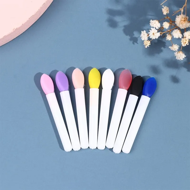 10 st Silikon Läppborste Set Små sminkborstar Läppstiftsapplikatorborstar för läppvård Makeup användning