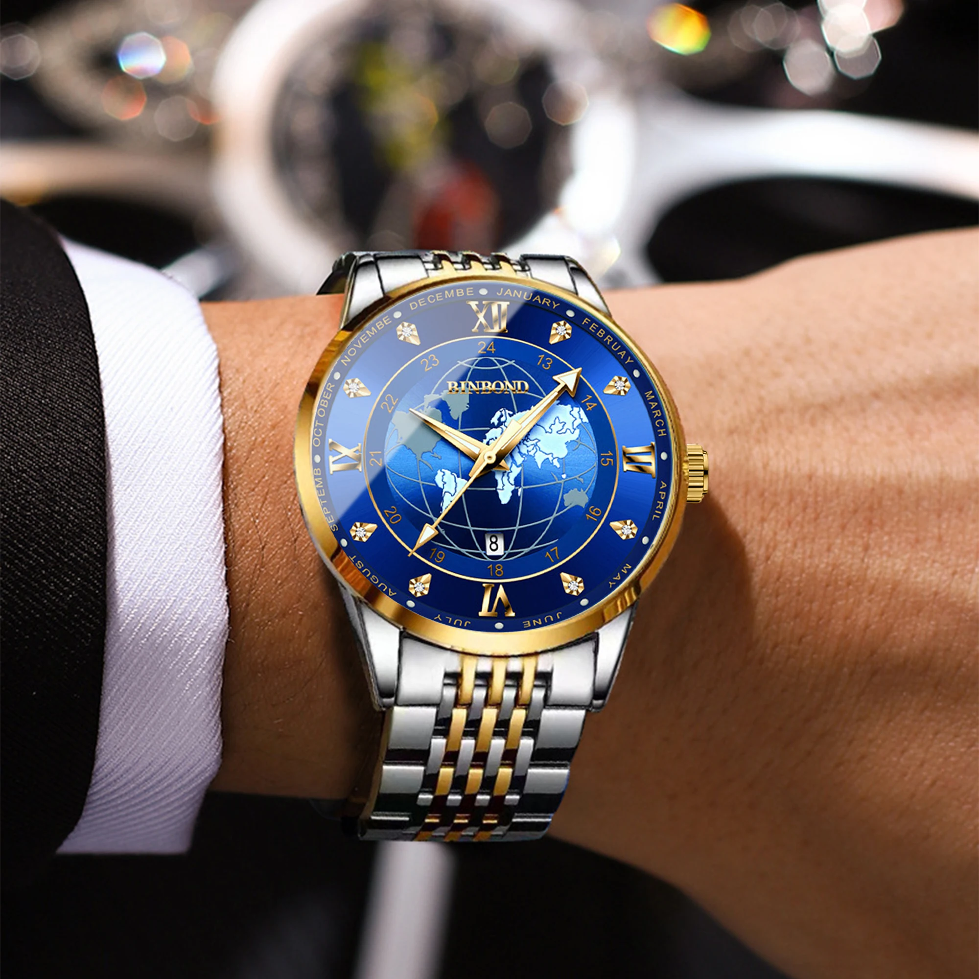 Original Stainless Steel Quartz Watches For Men Luxury Luminous Waterproof Men's Watch Reloj Hombre Wristwatch Mal Gift — image 4
