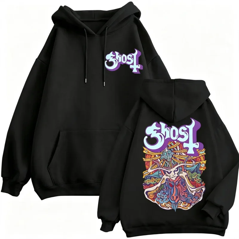 Ghost Band Graphic Zipper Hoodies Men Women Fashion Y2k Oversized Zip Up Sweatshirts Gothic Rock Hip Hop Pullovers Streetwear — image 1
