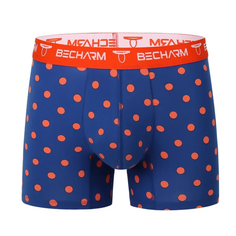 Nova calcinha masculina boxers shorts laranja e roxo tamanho grande conjunto de cuecas masculinas boxer homem sexy roupas curtas