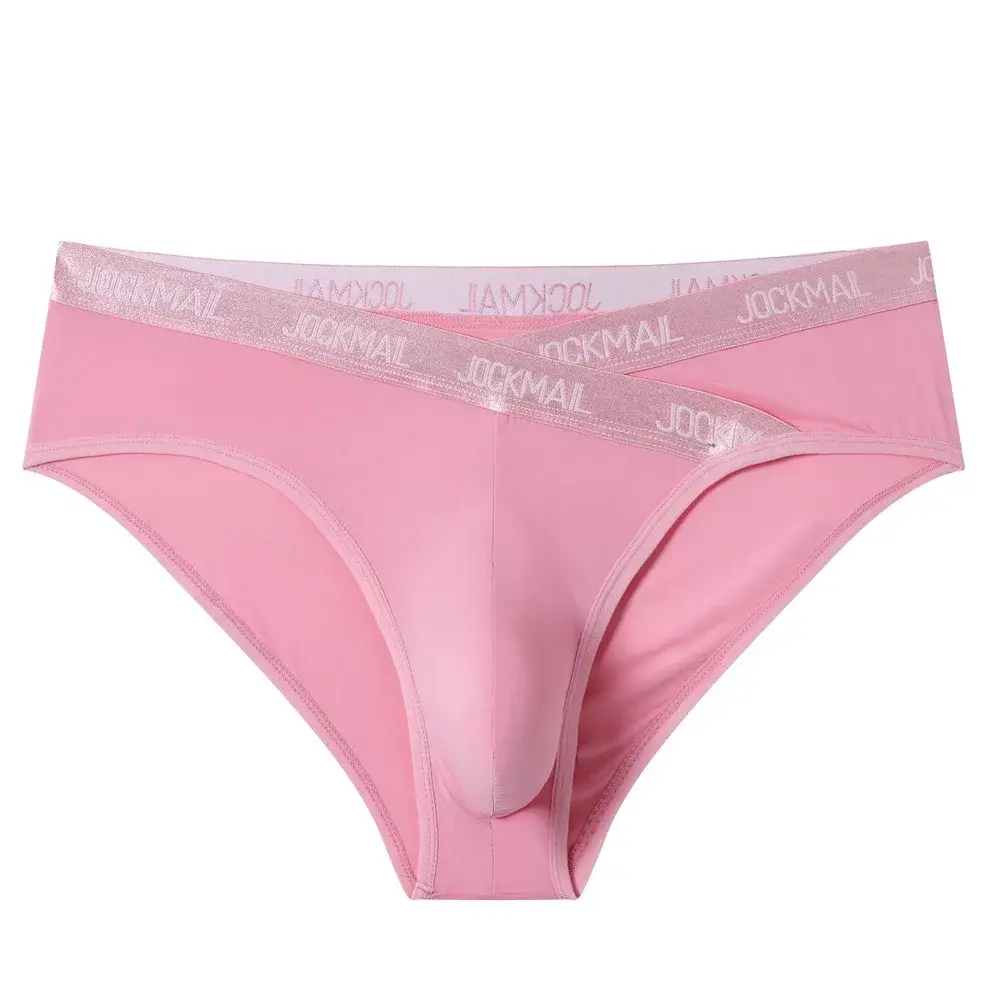 Jockmail Herr Underkläder Låg midja Sexig Brev Sport Andas Sommar Ice Silk Trosor Stor väska Nylon Enfärgad Man Trosor — image 41