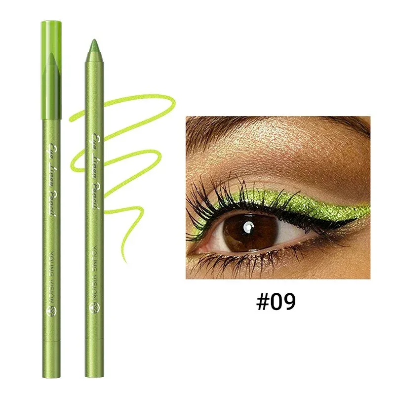 14 Color Eyeliner Pencil Pearlescent Matte Dark Purple Red Eye Liner Waterproof Long Lasting High Pigment Eyeshadow Makeup — image 16