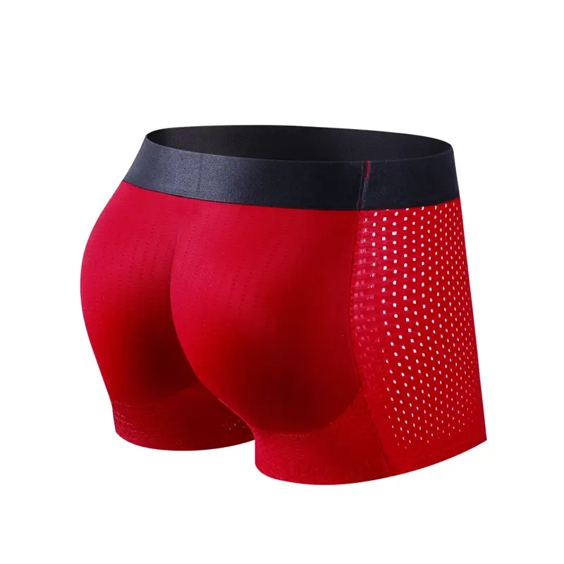 Nam Thân Tích Hợp Giả Mông Hông Nâng Tăng Cường Quần Short Quần Sịp Boxer Bộ Đồ Lót Định Quần Lót Nylon Thoáng Khí