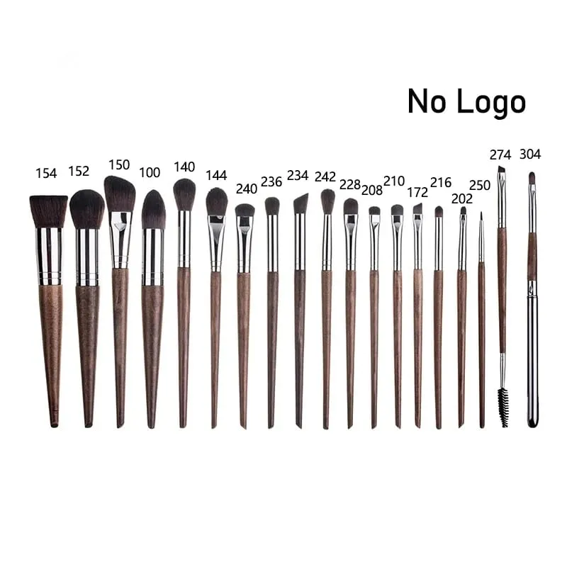 Přírodní dřevo štětce na líčení očí celá sada Pro Crease Eyeshadow Make up kit rozmazání zvýrazňovač obočí Štětec na řasy praktický