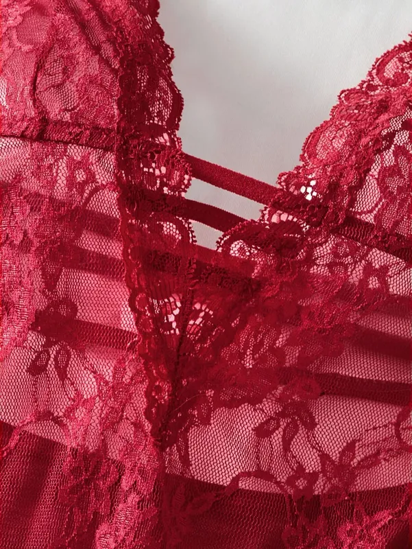 Women's Transparent Lace Sexy Underwire Bra Set Bikini Skirt Thin Three Point Lingerie Tempting Lace Up 2026 Hot Selling Item — image 6