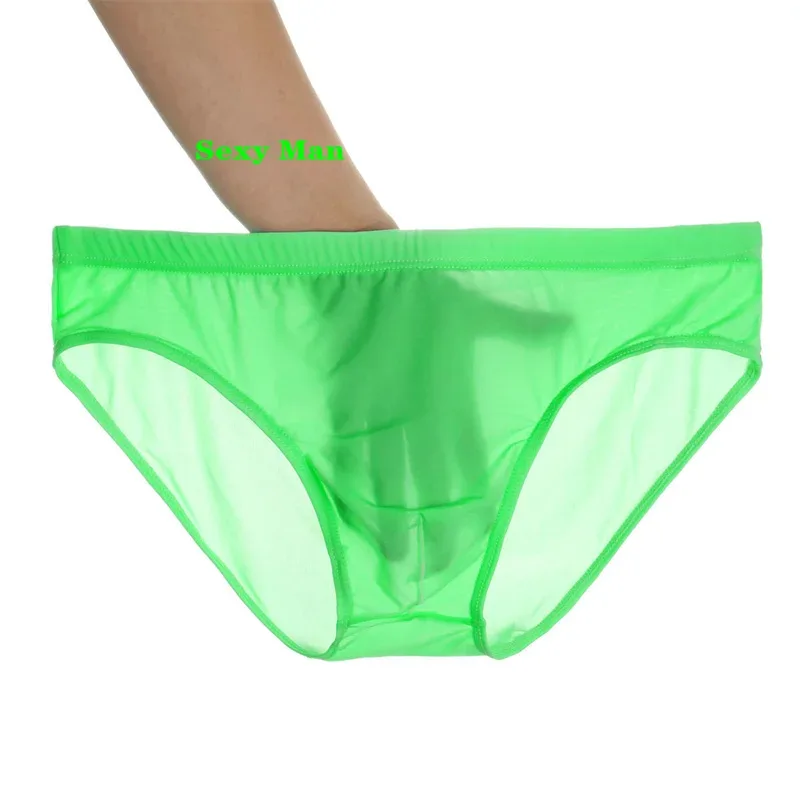 2PCS 울트라 얇은 얼음 실크 팬티 남자 플러스 사이즈 M-4XL 솔리드 컬러 청소년 반투명 낮은 허리 통기성 섹시한 남성 팬티 — image 12