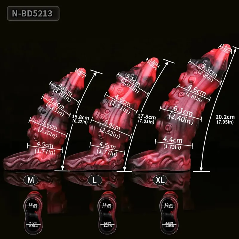 Large Horse And Wolf Penis Sleeve Closed Cock Sheath Sex Toy For Men Penis Enlargement Delay Ejaculating M L XL Size