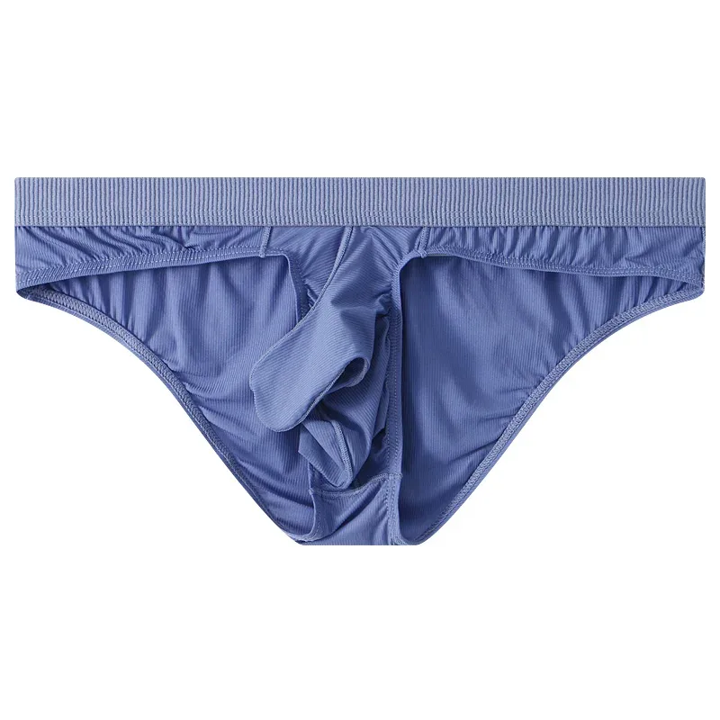 Cuecas masculinas de seda gelo verão transparente sem costura de secagem rápida homem respirável calcinha ultra-fina — image 4